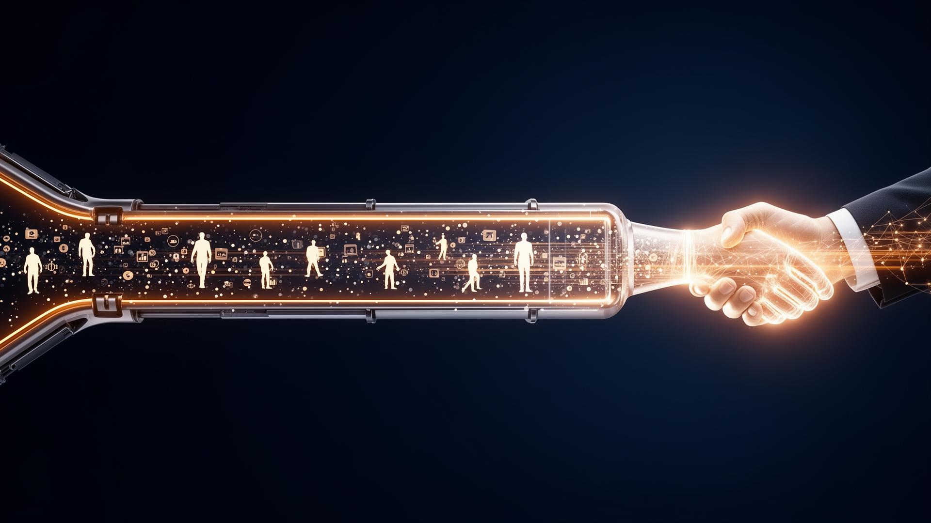 Automated funnel to handshake